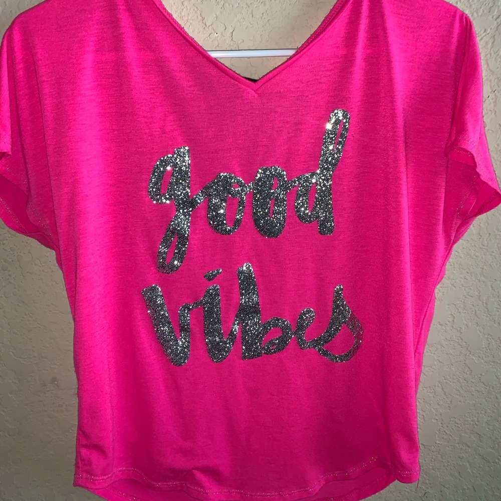 Good Vibes Glittery Shirt